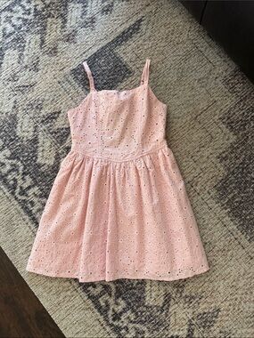 art class Light Pink Eyelet Spaghetti-Strap Sundress